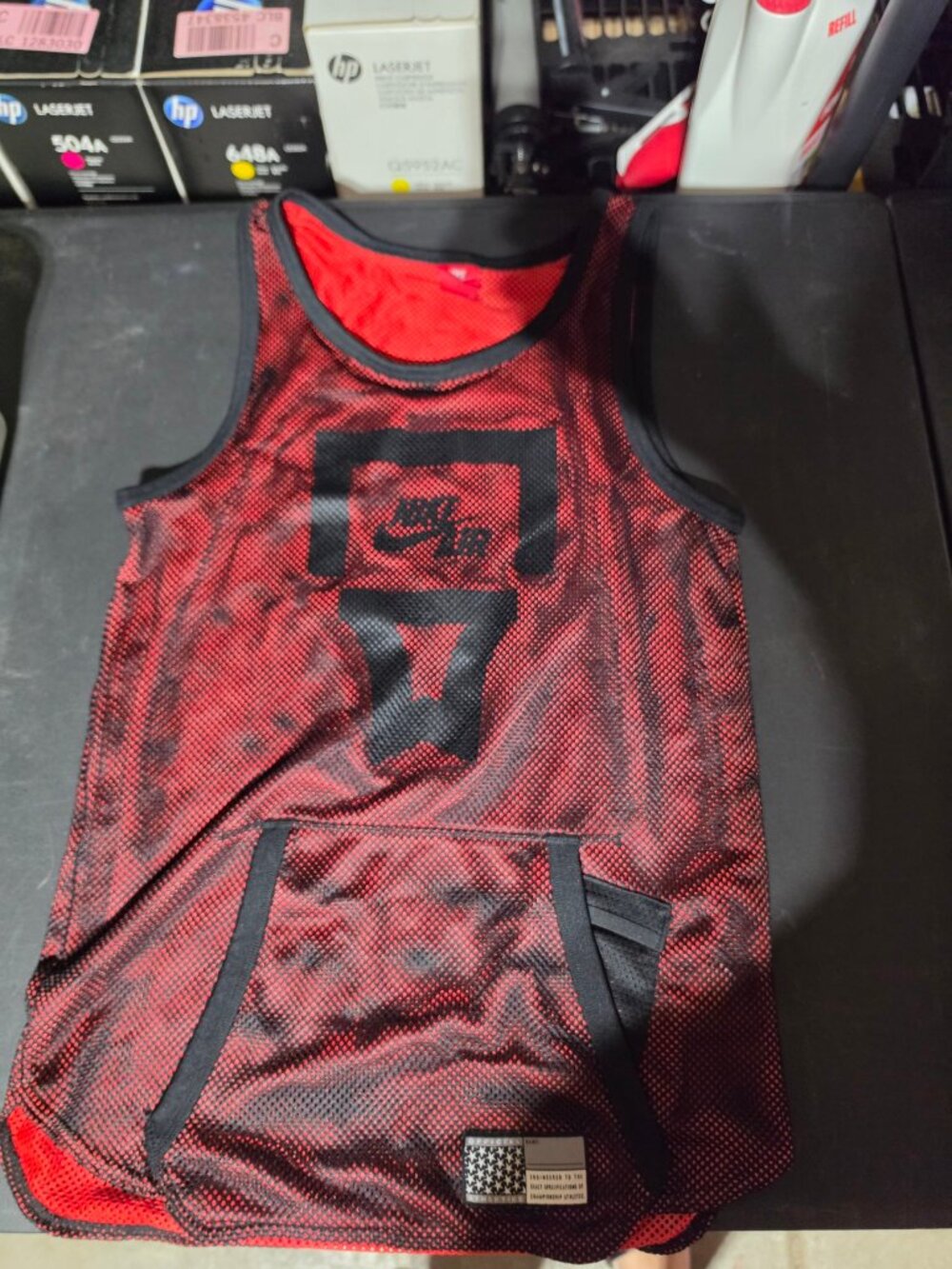Vintage Nike Reversible Mesh Basketball Jersey Mens S Red Black